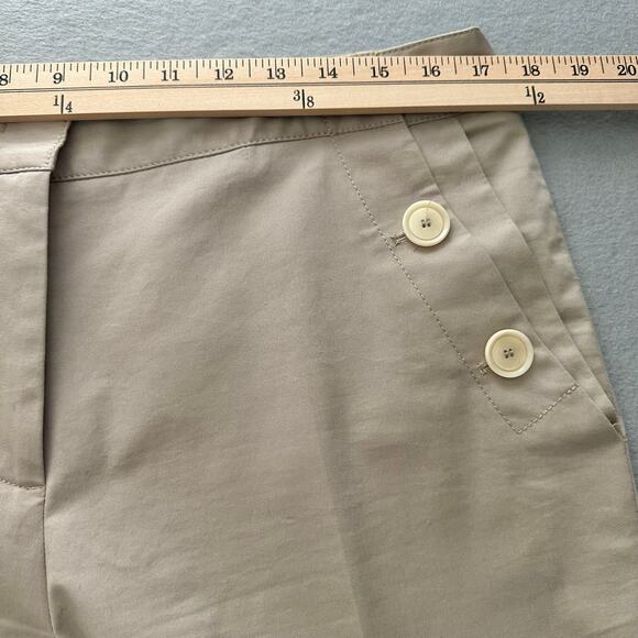 Gerard Darel Khaki Cropped Sailor Pants Size 12 US / 44 FR Stretch - Picture 12 of 14